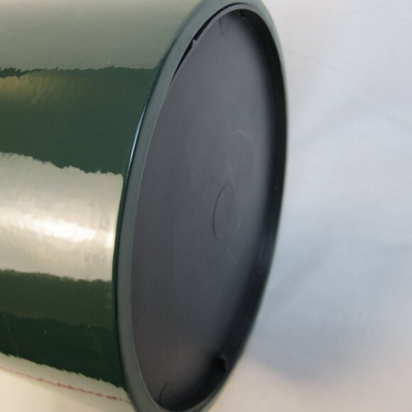 Vintage Hunter Green Ice Bucket with Handle & Brass Duck - Used - Picture 5 of 12